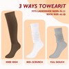 Buauty 4 Pairs Slouchy Socks for Women, Knee High Tube