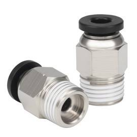 MSAEIQUN Air hose fittings, Push to Connect Air fittings Male Straight 5/32 Inch Tube OD x 1/8 NPT Thread Fitting (Pack of 2)