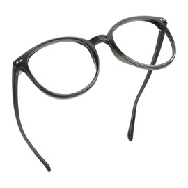 LifeArt Blue Light Blocking Glasses, Anti Eyestrain, Computer Reading Glasses, Gaming Glasses, TV Glasses for Women Men, Anti Glare (Clear Grey, 2.50 Magnification)