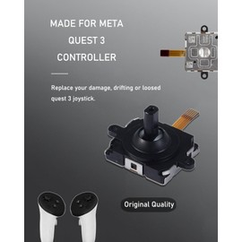 Ikpek 4 Pack Joystick Replacement Kit for Meta Quest 3 Controller(12 in one), Repair Kit for Oculus Quest 3Controller, Include 4 Joysticks, 4 Thumbstick Grips, T5 Screwdriver, Tweezer, Pry Tool