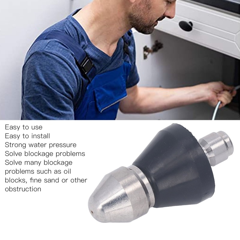 Pressure Washer Turbo Nozzle Pointed 5000PSI Mini Compact Stainless Steel