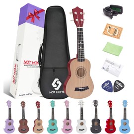 Soprano Ukulele Beginner Pack, 21 Inch Basswood kids Ukuleles Starter Kit with Gig Bag Spare Strings Tuner and Picks. (burlywood)