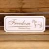 Engraved Sign with Shetland Pony Motif and Horse Name -