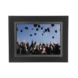 Kenro Black Cardboard Strut Mount Photo Frame 8x6 Inch 20x15cm Presentation with Silver Border Pack of 10