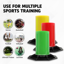 ACE HOCKEY The Snake Trainer - Lightweight Stickhandling Training Tool - Hockey Training Equipment for Puck Control, Reaction Time and Coordination - Portable, Durable and Adjustable (Drill Cones, 1)