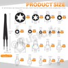 Rustark 208Pcs M2-M12 9 Sizes Internal Tooth Star Lock Washers