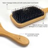 Firschoie Hair Brush, Paddle Brush with Bristles with Cleaning Comb,