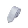 Premium Classic Solid Color 2" Skinny Necktie Neck Tie, Silver