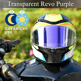 Logto Compatible With K6S Visor K6 Face Shield Replacement Tinted Visor Helmet Accessories (Transparent Revo Purple)