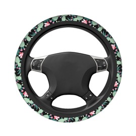 LONSANT Cactus Steering Wheel Cover for Women Men Succulents and Cacti in Scandinavian Style Tropical Plants Wheel Protector Case Auto Car Accessories Universal for Most Cars SUV Trucks (15 Inch)