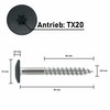 SCREW REBEL Facade Screws 4.8 x 38 TX20 - RAL