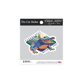 Die Cut Sticker Everglades National Park, Florida, Alligator, Vivid, Contour Vinyl Sticker 1 to 3 inches (Waterproof Decal for Cars, Water Bottles, Laptops, Coolers), Small