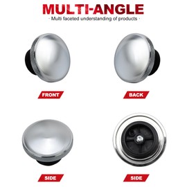 Motorcycle Fuel Gas Tank Vented Decorative Oil Cap CNC Aluminum Fit For Harley Touring Road King Softail Dyna Sportster XL 1200 883 48 (Chrome Gas Tank Cap)