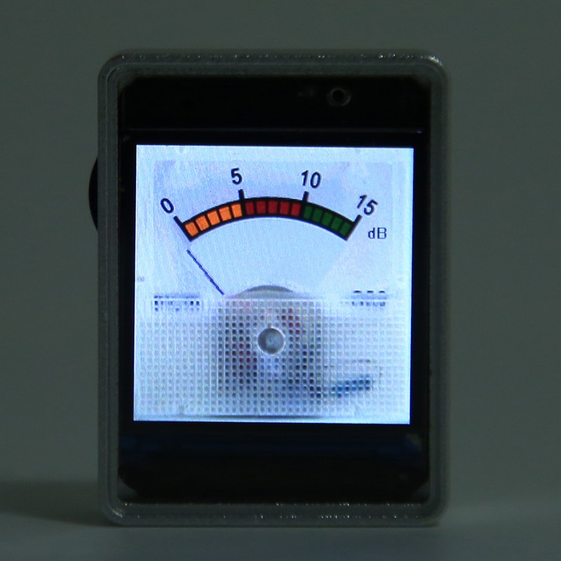 VU Meter Aluminium Alloy Shell 1.3 Inch Display Voice Activated