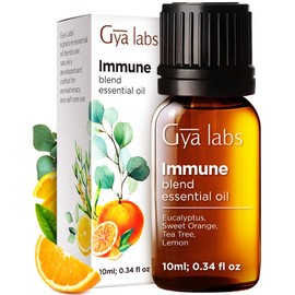 Gya Labs Immune Essential Oil Blend for Diffuser & Wellness - Thieves Essential Oil for Cleansing & Invigorating (0.34 Fl Oz)