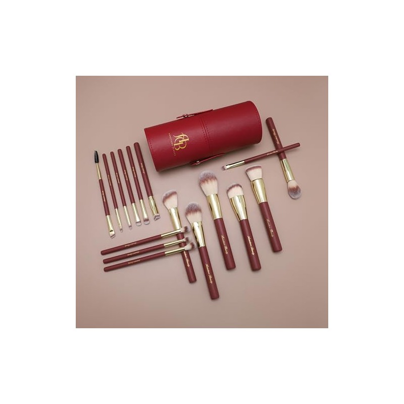 Beauty - Juego de brochas de maquillaje de viaje, 16