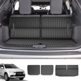 Cargo Mat Compatible with 2025 2024 2023 2022 Mitsubishi Outlander 7-Seat (Not Fit PHEV or Sport Models) Trunk Mat Backrest Mat Cargo Liner Replacement for 2025 Outlander Accessories