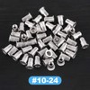 Glarks 50Pcs #10-24 UNC 304 Stainless Steel Rivet Nuts Flat