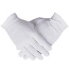 Generic 100% Cotton Gloves, 3 Pairs White, Medium (9” L