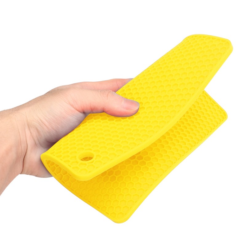 5Pcs Silicone Trivet Mat Square Round Honeycomb Hot Pad Non