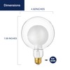 FLSNT G125 Decorative Dimmable Globe LED Edison Bulbs, 2700K Soft