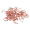 100Pcs Heart Shaped Paper Clips Iron Decorative Paperclips Set with