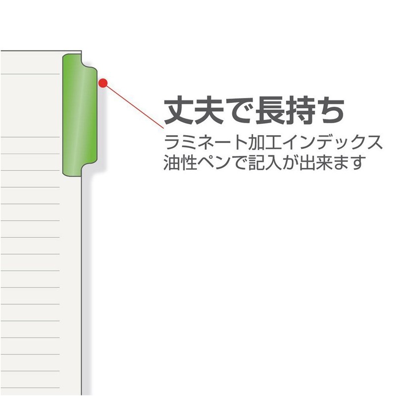 Maruman A4 Index Laminated Clear Pockets for Wide