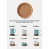 Cork Coasters Pack of 4 Round Lip Cup Holder Leak