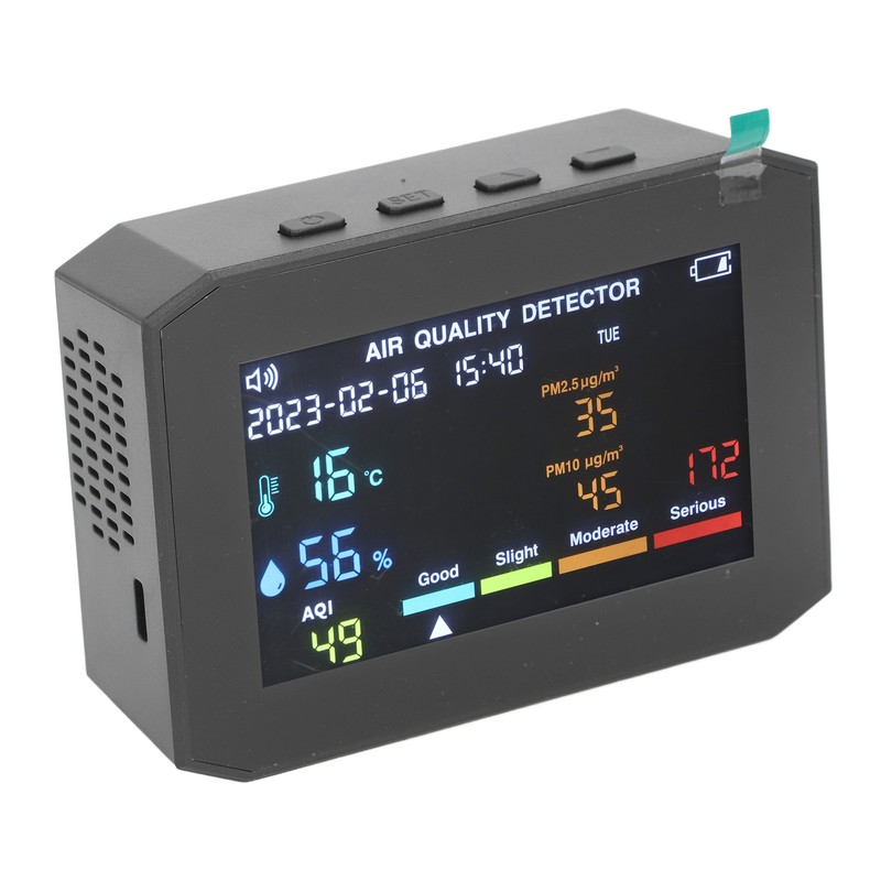Air Quality Monitor PM2.5 PM10 HCHO TVOC CO2 Temperature Humidity