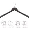 TOPIA HANGER Black Wooden Hangers 30 Pack, 0.28-inch Thick Slim