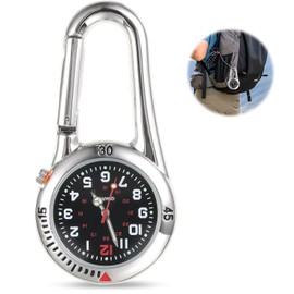 Pocket Watch Digital Nurse Watch, Multifunctional Digital Carabiner Watch, Nurse Watch, Watch Carabiner with Carabiner with Luminous Pocket Watch with Carabiner Small Carabiner Watch Paramedic,