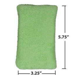 CleanAide Double-Sided 2-in-1 Microfiber Sponge – Multipurpose Reusable Cleaning Scrubber for Kitchen and Bathroom, Dishwashing, Heavy-Duty Scouring