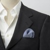 Ojier Men's Pocket Square, 100% Silk, Houndstooth Lattice, Formal, Business,