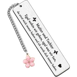 Mother and Daughter Bookmark - The Love Between A Mother and Daughter Is Forever Present - Gift for Birthday and Book Lovers