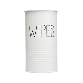 TEKHEUTEN Wipe Holder for Kitchen/Bathroom Counter, Wipe Container, Modern Farmhouse Kitchen Decor, Vintage Countertop Wipe Storage Organizer Caddy, Steel with Matte White Finish