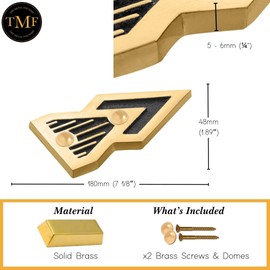 The Metal Foundry Directional Arrow Metal Door Sign. Art Deco Style Home Decor Accessories Door Or Wall Brass Plaque. Handmade In England.