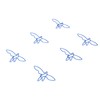 100pcs Blue Birds Paper Clips Creatively Cute Plated Metal Bookmark