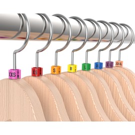 discount sizing Colored Hanger Sizer Garment Markers (Sizes: XXS-XXXL) Color Coded Size Clips - 100 Pieces/Size - 800 Pieces Total