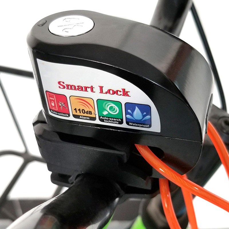 Motorcycle Alarm Disc Brake Lock, BT Unlock Replaceable Alarm Module,