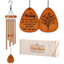 Gifts for Nanny, Nanny Gifts Wind Chime, Nanny Birthday Gifts from Grandkids, Gift Ideas for Nanny, Grandma, Best Nanny Gifts for Mothers Day, Thanksgiving, Christmas