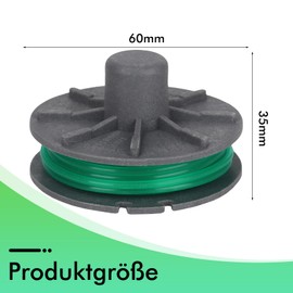 Eyoloty Grass trimmer thread spool 5309-20 suitable for Gardena turbo trimmer PowerCut Plus 650/30 (item no. 9811/9811-20), replacement thread spool 4.3 m, length diameter 2 mm (6 pieces)
