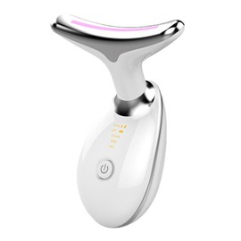 Neck Lifting Massager Colorful Lights Improve Absorption Neck Skin Tightening Device White