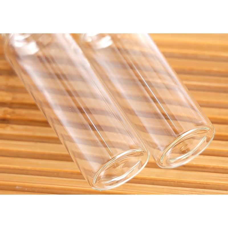 LGEGE 12ml Mini Plastic Bottles with Corks Stoppers 50Pcs Set,