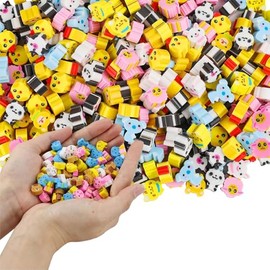 Mini Erasers Children, 300 Pieces Eraser Animal Set, Novelty Erasers for Party Favours, Animal Erasers for Children, Pencil Eraser, Gifts, Class Rewards for Students