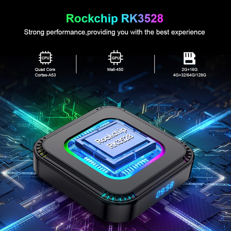 HK1 RBOX K8 Android 13.0 Smart TV Box RK3528 Quad-core