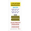 Household Safety Sign - for Emergency Situations - Water, Gas,