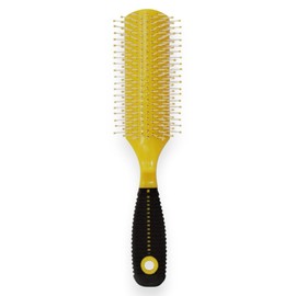F.A.R.A.H Classic Styling Hair Brush – Rubberized Handle, Anti-Static Nylon Pins – Professional Brush for Detangling, Blow-Drying, Smoothing & Styling