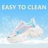 K KIP WOK Chunky Sneakers for Women Fashion Platform White