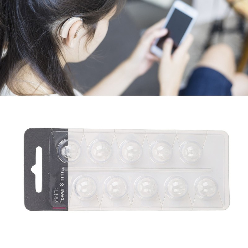 10PCS Hearing Ear Tips Higher Transparency Dual Layer Closed Comfortable