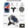 btfarm 12 Pack Solar Ground Lights Outdoor, 8 LED Disc